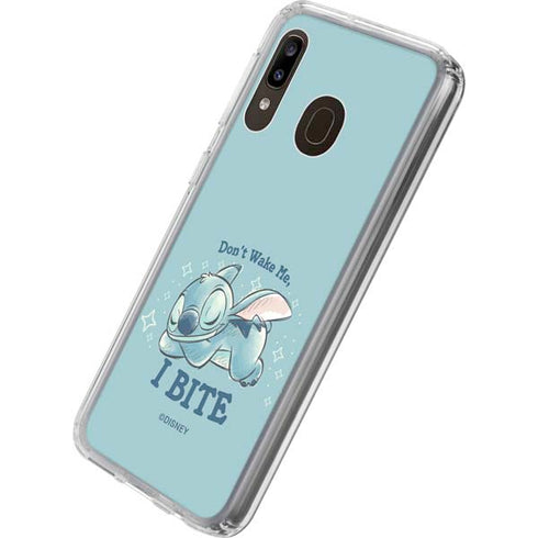 Disney Lilo and Stitch Dont Wake Me I Bite Galaxy A20 Clear Case